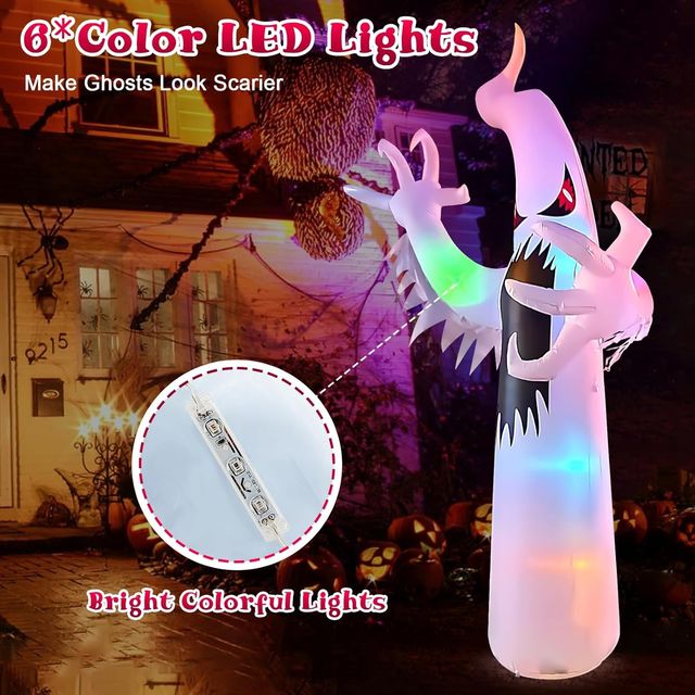 Halloween Inflatables - Giant White Ghost - 12ft