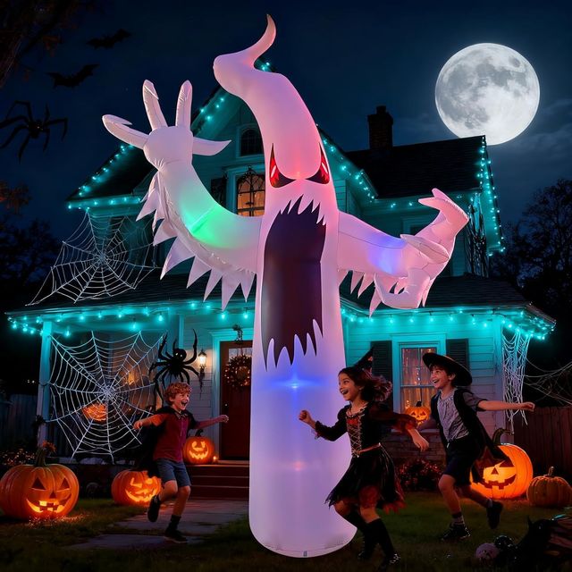 Halloween Inflatables - Giant White Ghost - 12ft