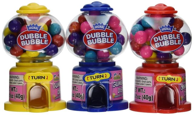 Dubble Bubble Mini Dispenser 12 Pack-1.41 OZ. (40g) Chewing Gum
