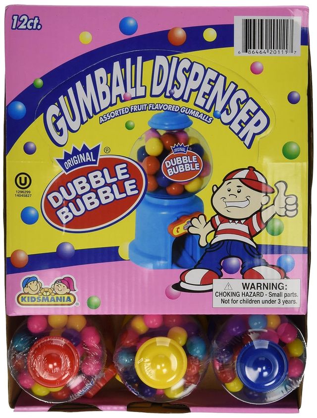 Dubble Bubble Mini Dispenser 12 Pack-1.41 OZ. (40g) Chewing Gum