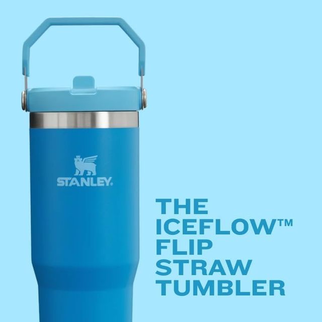 Stanley IceFlow Stainless Steel Tumbler with Straw - Vacuum Insulated Water Bottle